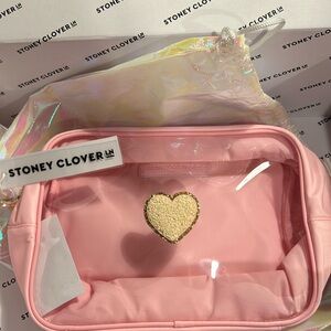 NWT Customized Stoney Clover Lane Clear Front Large Pouch Flamingo